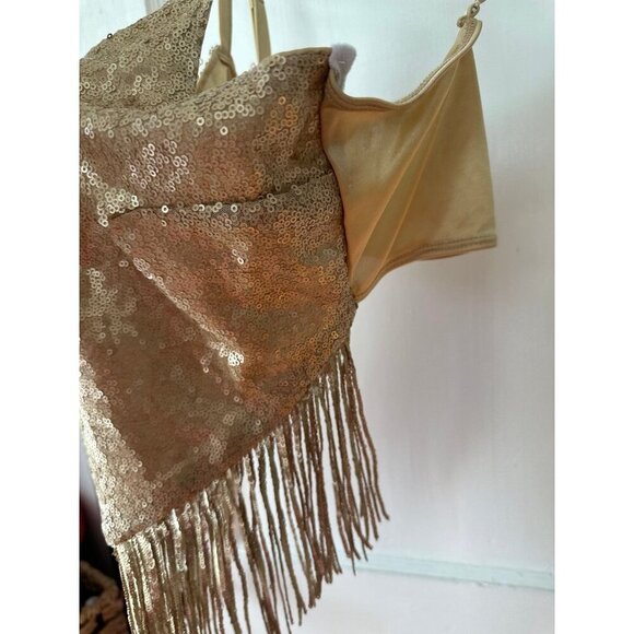 Women’s size medium gold sequin blouse - Picture 6 of 9